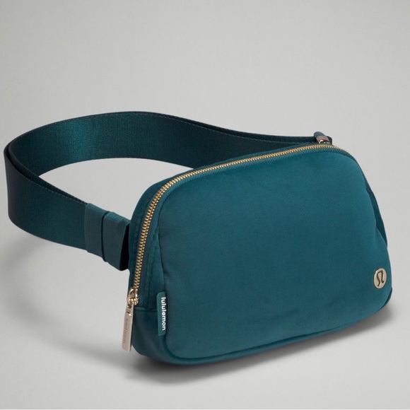 lululemon athletica Bags Nwt Lululemon Velour Everywhere Belt Bag Green Jasper Color Gold